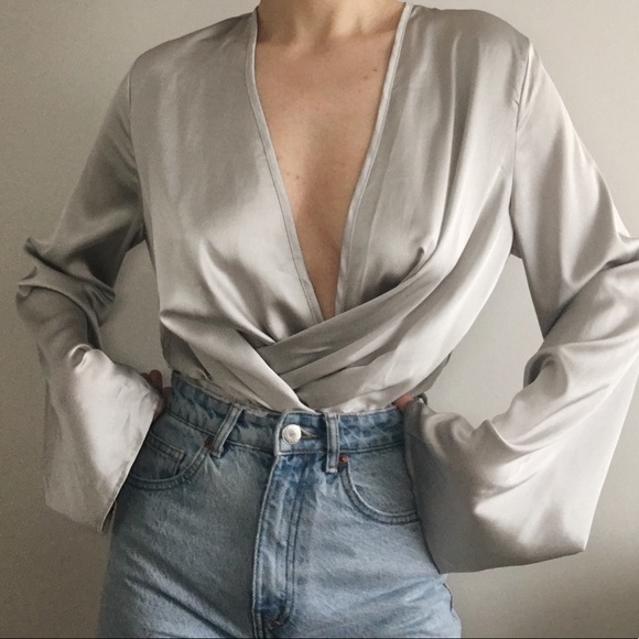 Missguided Tops - Silver bodysuit